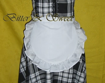 White apron  S -Lolita -Halloween -Fancy Dress -Maid -Cocktail -Carnival -Children -Girls -Woman -Retro -Vintage style -Bitter & Sweet -
