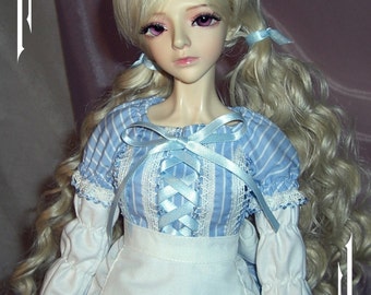 bjd  dollfie (Bitter & Sweet) Candystripes maid lolita outfit blue