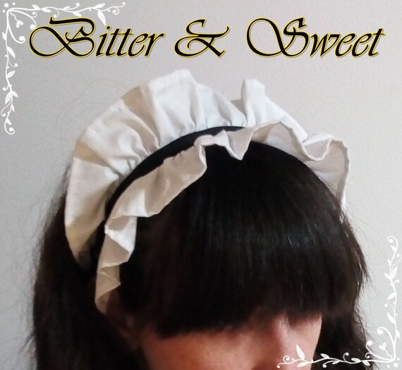 French Maid Hat White Frills French Maid Hat White Frills