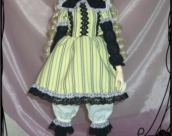 bjd  dollfie  (Bitter  & Sweet)  yellow-black  lolita outfit