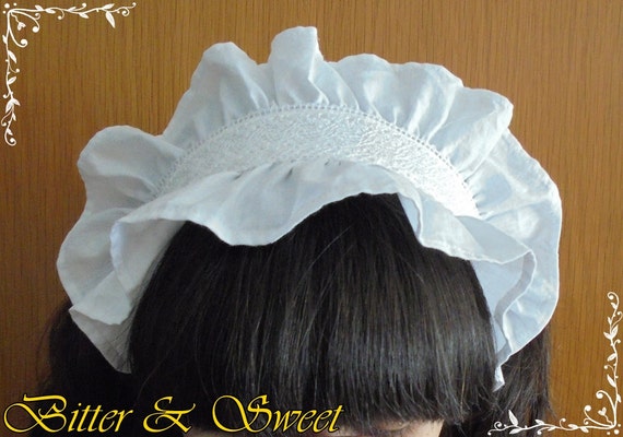 French Maid Hat White Frills French Maid Hat White Frills