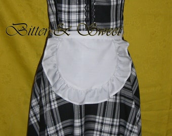 Ruffle White SS Apron - Lolita,  Maid, Cocktail, Costume