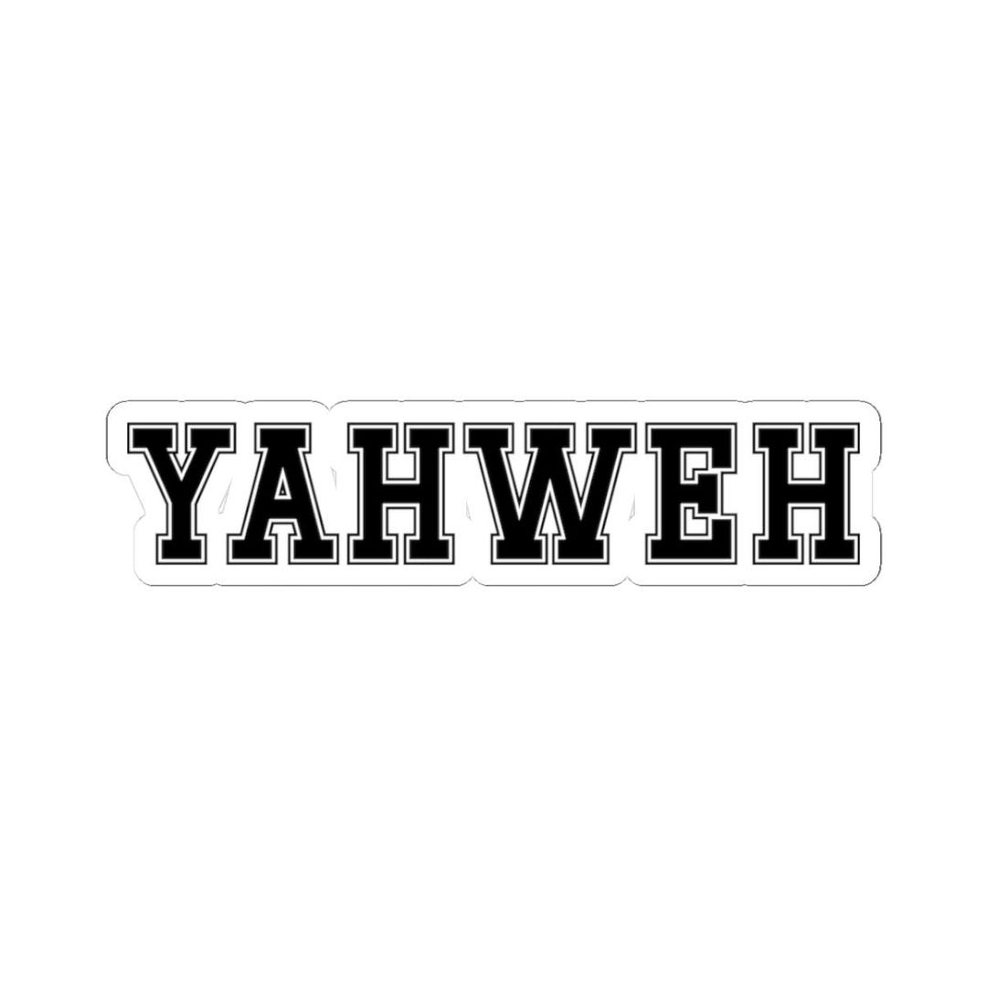 Yhwh Lettering YAHWEH Varsity Lettering Sticker | Kiss-cut Religious Decal - Etsy