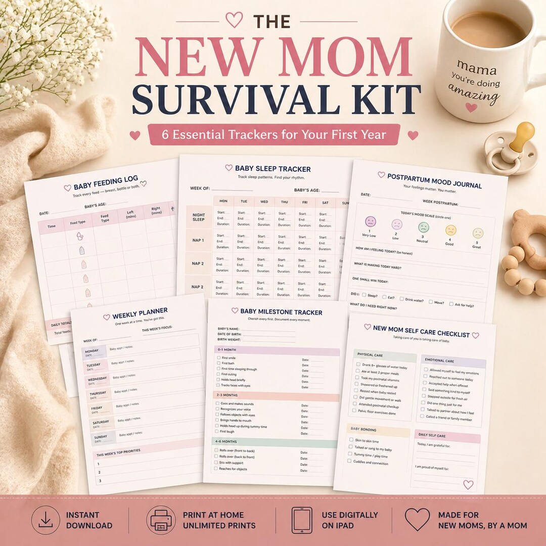 New Mother Guide.pdf New Mom Planner Printable PDF | New Baby Gift | - Etsy