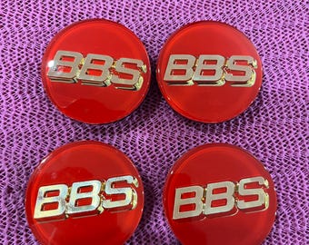4 genuine bbs center cap wheel 56 Red Gold set of 4 part number 56,24.012