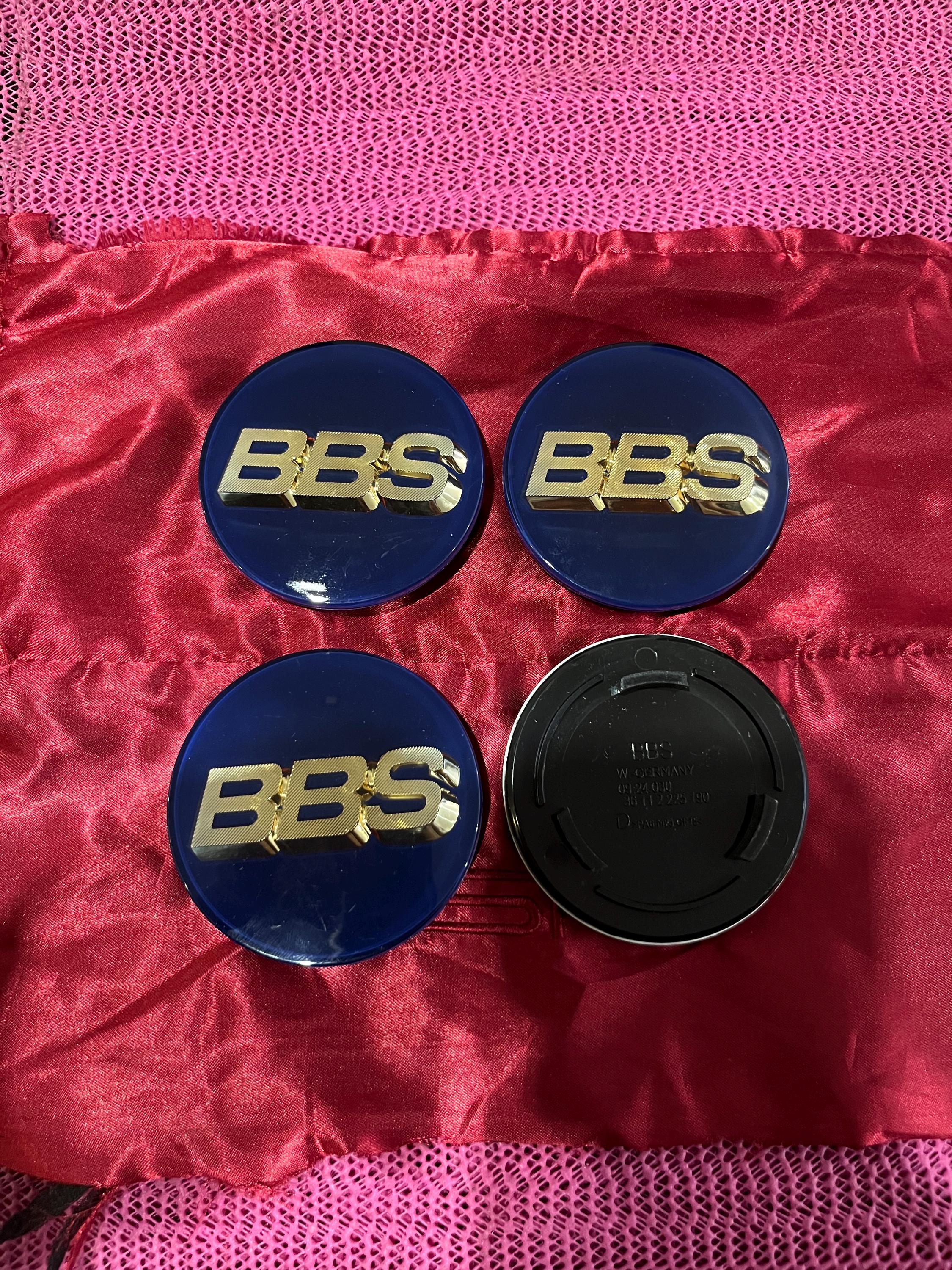 4 Bbs Center Cap Wheel 70 Blue Gold Set of 4 Part Number 09.24.030