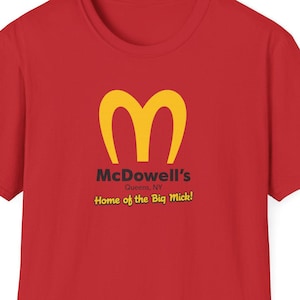 Coming to America Inspired - McDowell's Graphic T-shirt from the Classic Comedy