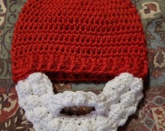 Ready to ship Santa bearded beanie newborn