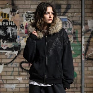 Y2k Faux Fur Jacket - Etsy