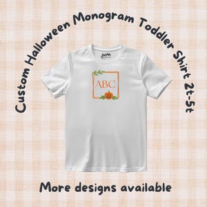 Personalized Embroidered Halloween Toddler T-Shirt: Custom Name, Spooky Design