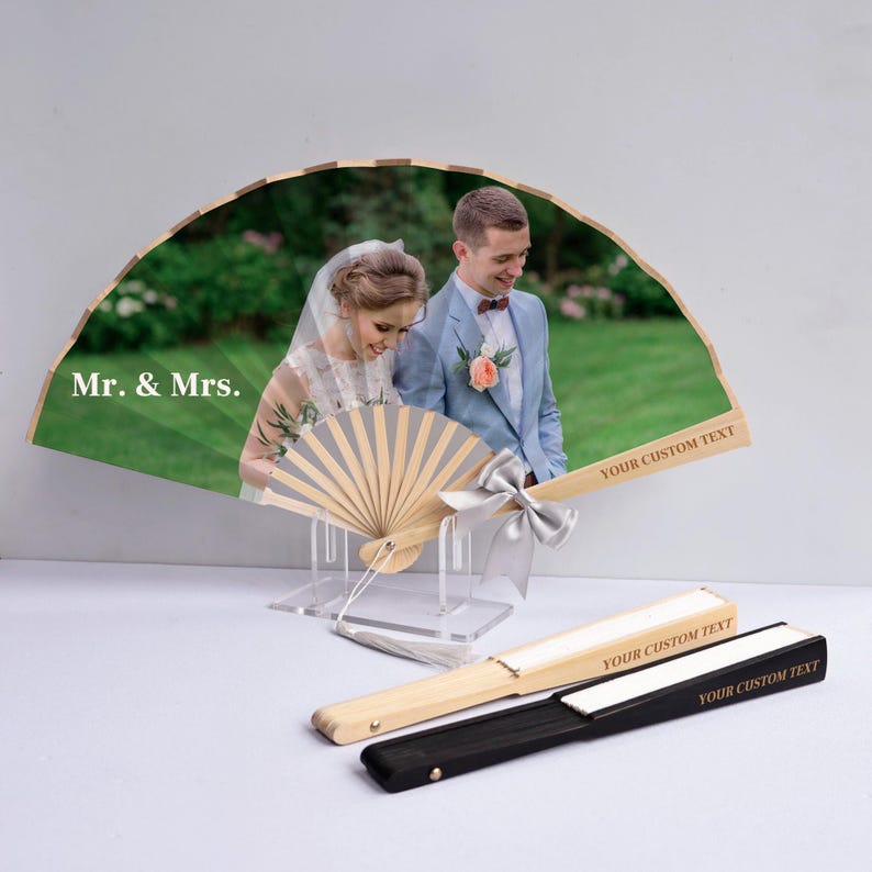 Abanico con logotipo personalizado, obsequio empresarial personalizado, regalos de boda al por mayor y cualquier ocasión. imagen 14
