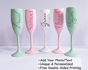 Flûtes à champagne personnalisées, cadeaux de demoiselle d'honneur personnalisés