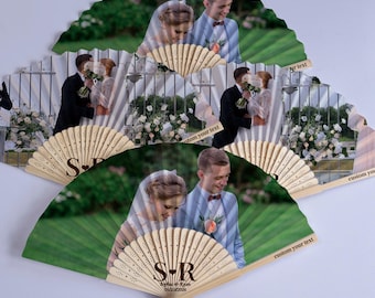 Éventails personnalisés en tissu de mariage, cadeaux personnalisés