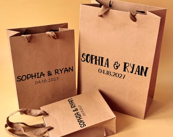 Sac cadeau de mariage personnalisé | Trousse de toilette personnalisée