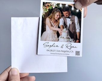 Aimant souvenir de mariage | Photo personnalisée, réservez vos dates personnalisées