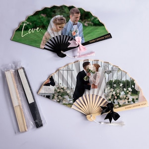 Abanico con logotipo personalizado, obsequio empresarial personalizado, regalos de boda al por mayor y cualquier ocasión. imagen 13