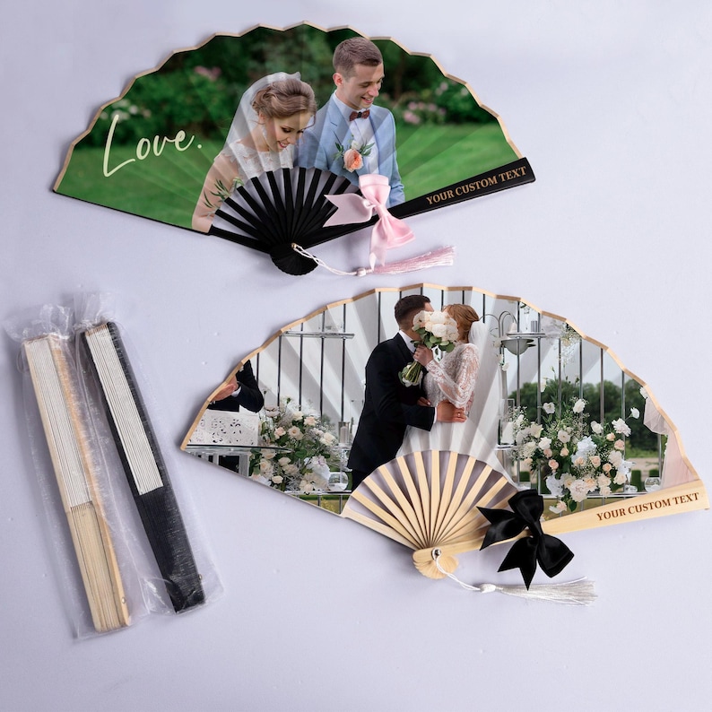 Abanico con logotipo personalizado, obsequio empresarial personalizado, regalos de boda al por mayor y cualquier ocasión. imagen 13
