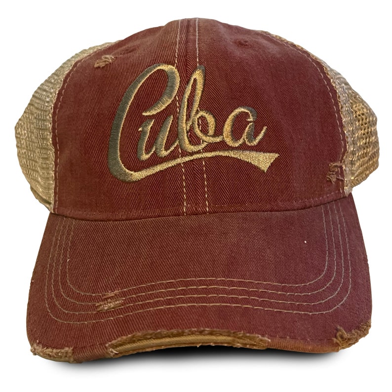 Vintage Red Cuba Baseball Hat image 1