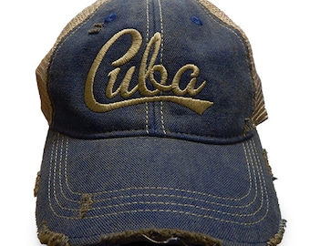 Cappello da baseball blu vintage