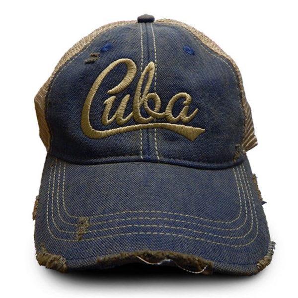 Cappello da baseball blu vintage