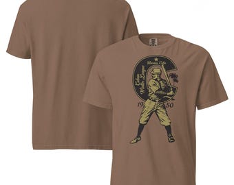 100% ringgesponnen katoen, uniseks kledingstukgeverfd zwaargewicht T-shirt