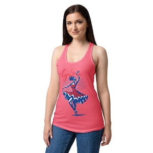 60/40 poly/coltton Women’s fitted racerback tank top
