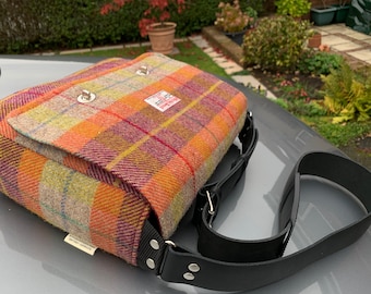 iPad Pro 10.5", 12.9" or 11" Messenger Bag in Harris Tweed