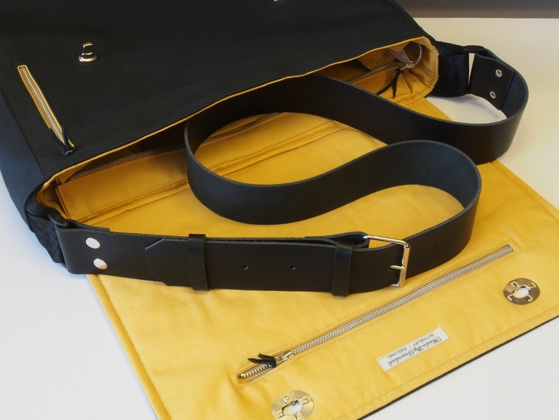 etc. Tablet 15 Messenger Bag with shoulder strap fabric satchel for Laptop