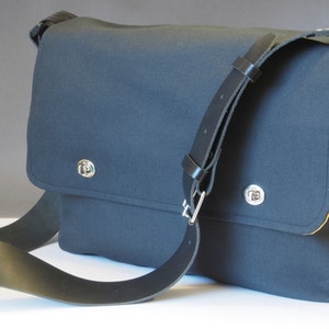 Sac messager 16 pouces avec bandoulière - sacoche en tissu pour ordinateur portable, tablette, etc.