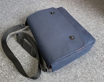 iPad Pro 10.5", 12.9" or 11"  Messenger Bag in Waxed Cotton with Harris Tweed option