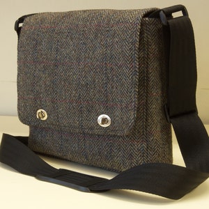 Sac besace mince compact en tweed Harris 10 x 10