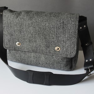 Sac messager 16 pouces avec bandoulière - sacoche en tissu pour ordinateur portable, tablette, etc.