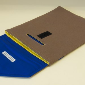 Deluxe Tablet case with padded fabric cover, Smartphone pouch and Document slot image 2