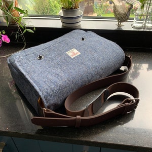 Sac messager 16 pouces en Harris Tweed et autres tissus - pour ordinateur portable, tablette, etc.