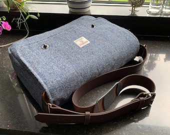 16" Messenger Bag in  Harris Tweed and other fabrics -  for Laptop, Tablet, etc.