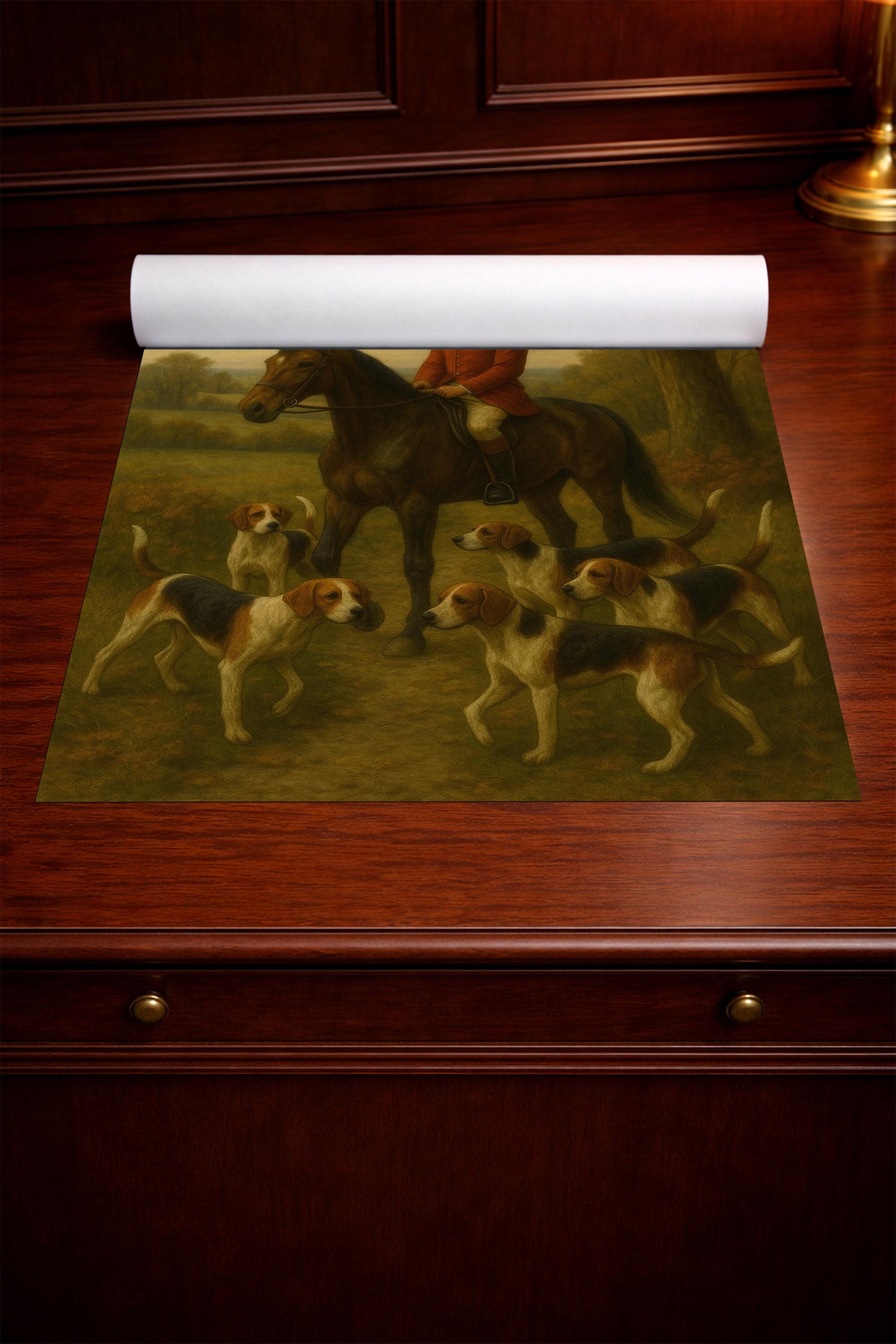 Vintage Fox Hunt Art Print | English Equestrian Scene (printed Wall Art ...