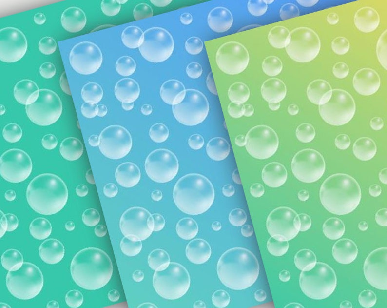 Bubbles Digital Scrapbooking Paper Bubbles Digital Paper Etsy