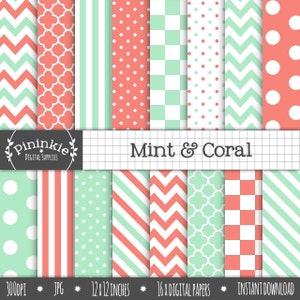 Mint Digitales Papier Digital Scrapbook Papier Pack Grau Etsy