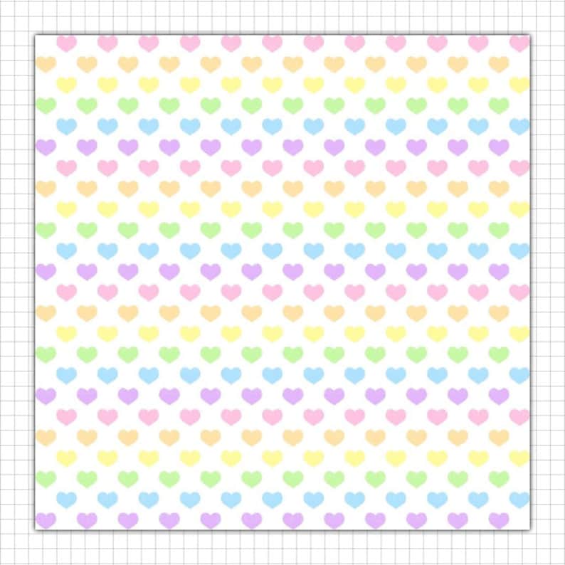 Download Pastel Rainbow Digital Paper Pastel Scrapbooking Paper | Etsy