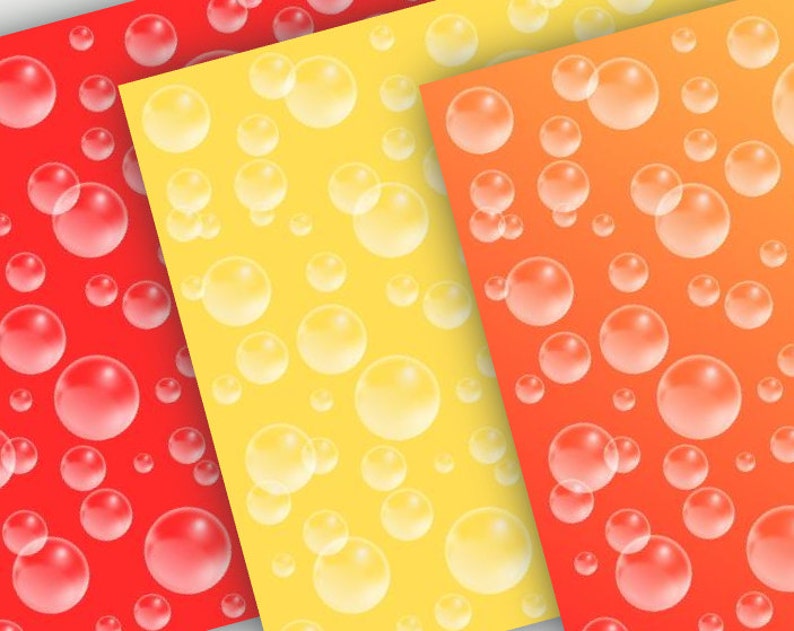 Bubbles Digital Scrapbooking Paper Bubbles Digital Paper Etsy