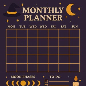 Halloween Monthly Planner | Witchy Pumpkin | Digital Download