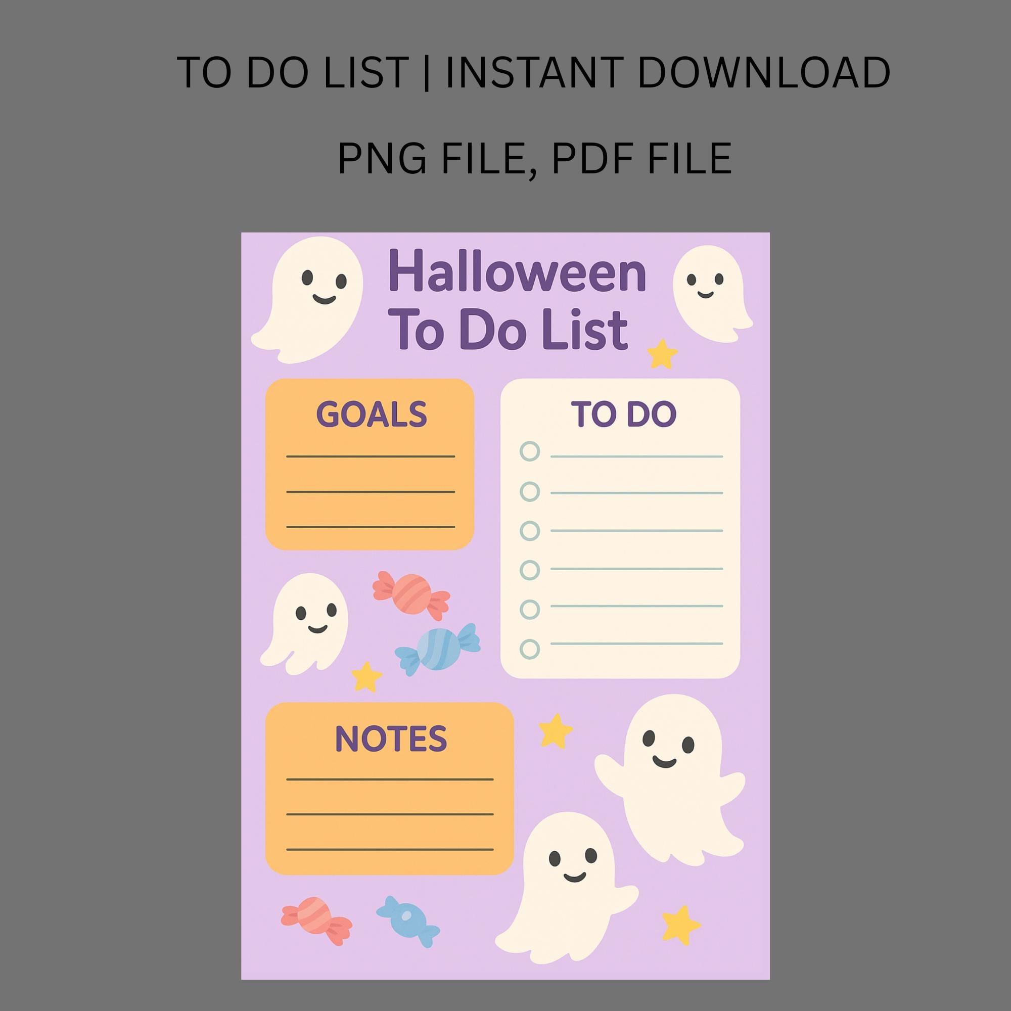 Halloween to Do List | Printable Planner PDF & PNG - Etsy