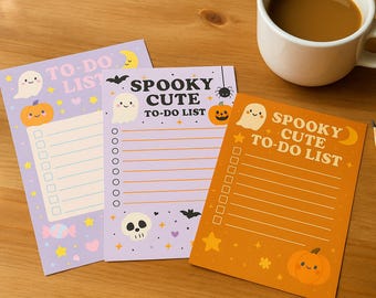 Kawaii Halloween To-Do List | Spooky Stationery (PDF + PNG A4 Size)