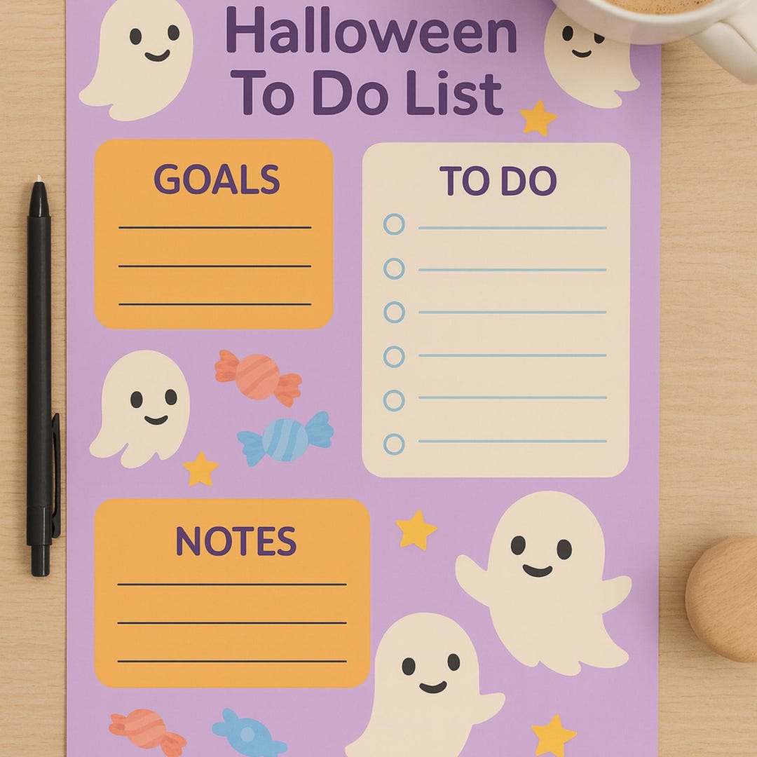 Halloween to Do List | Printable Planner PDF & PNG - Etsy