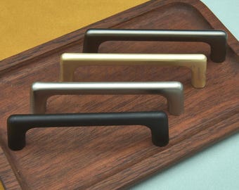 Puxadores de gaveta em liga de zinco dourado escovado, níquel escovado nórdico e ferragens de cozinha pretas