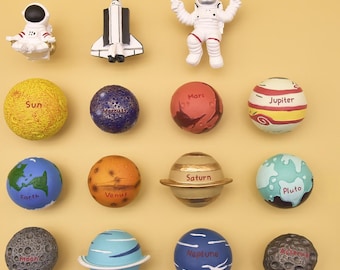 Pomos creativos para cajones con diseño de planetas, pomos para cómoda con diseño del sistema solar para niños, decoración para la habitación del bebé