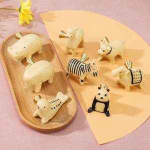 Multiple Resin Animal Drawer Knobs: Sheep,pig,monkey,deer,panda,rabbit- Nursery Decor Knobs