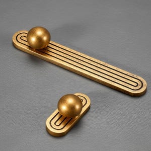 Kastgrepen van verouderd brons: vintage ladeknop met achterplaat, keukengrepen van zinklegering