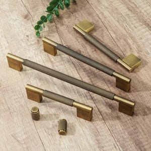 Maniglie per mobili zigrinate in bronzo antico, pomelli per cassetti retrò in ottone massiccio