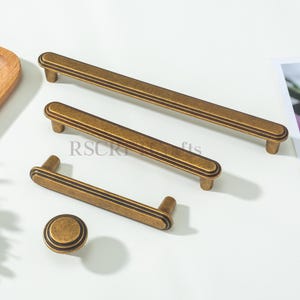 Aged bronze drawer handles, Vintage cabinet knob,Zinc alloy cupboard pull,Retro kitchen hardware